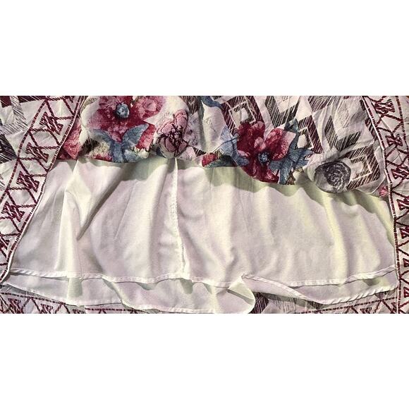 Magnolia Boutique Off The Shoulder Lined Floral Ruffle Hem Maxi Dress Small - Picture 6 of 8